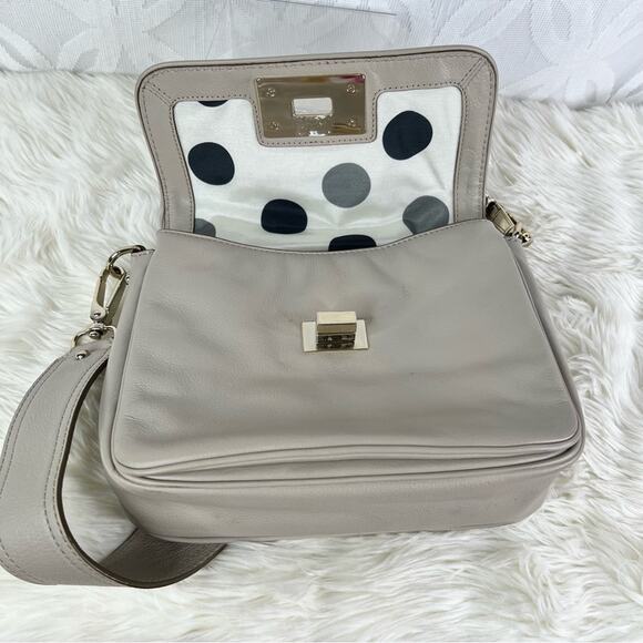 KATE SPADE New York Turn Lock Flap Leather Shoulder Bag - Picture 10 of 12